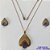 CONJUNTO NO BRUTO PRONTO PARA O BANHO - CONJUNTO COM CORRENTE VENEZIANA 45CM - PINGENTE VAZADO COM ZIRCÔNIA ROXA E BASE CRAVEJADA COM MICRO ZIRCÔNIAS CRISTAIS E BRINCOS DE PINO COM ZIRCÔNIA - COMPOSIÇÃO: LATÃO E ZIRCÔNIA - PESO TOTAL 11,7GR - BRU11205 - Imagem 1