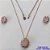 CONJUNTO NO BRUTO PRONTO PARA O BANHO(TTUU(CXO1) - CONJUNTO COM CORRENTE VENEZIANA 45CM - PINGENTE COM ZIRCÔNIA ROSA E BASE CRAVEJADA COM MICRO ZIRCÔNIAS CRISTAIS E BRINCOS DE PINO COM ZIRCÔNIA - COMPOSIÇÃO: LATÃO E ZIRCÔNIA - PESO TOTAL 10,4GR - BRU11207 - Imagem 1