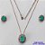 CONJUNTO NO BRUTO PRONTO PARA O BANHO(TTUU)(CX01) COM CORRENTE VENEZIANA 45CM - PINGENTE COM ZIRCÔNIA VERDE E BASE CRAVEJADA COM MICRO ZIRCÔNIAS COLORIDAS E BRINCOS DE PINO COM ZIRCÔNIA - COMPOSIÇÃO: LATÃO E ZIRCÔNIA - PESO TOTAL 10,4GR - BRU11212 - Imagem 1