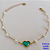 PULSEIRA NO PRUTO PRONTO PARA O BANHO(TODA EM  PEROLA  DE CORAÇÃO DE 18CM (COM CORAÇÃO DE VIDRO) - TOTAL 5.2GR - BRU10983 - Imagem 1