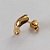 ACESSÓRIO FOLHEADO A OUR - BANHADO COM 5 MILESIMO+VERNIZ DIAMOND - BASE PARA BRINCO COM PINO - TAMANHO 3x10MM  - VENDIDA POR PAR - OURO001 - Imagem 2