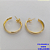 BRINCO FOLHEADO A OURO - BANHADO COM 5 MILESIMO(ARJ1067)+VERNIZ DIAMOND - BRINCO DE ARGOLA 2CM - OURO012 - Imagem 1