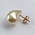 BRINCO FOLHEADO A OURO(bru2192d) - BANHADO COM 5 MILESIMO+VERNIZ DIAMOND - BRINCO COM PINO EM PÉROLA FORMATO GOTA - TAMANHO 16MM - OURO018 - Imagem 2