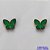 ACESSÓRIO BRINCO NO BRUTO PRONTO PARA O BANHO(CX44) - BRINCO DE PINO TIPO VAN CLEEF BORBOLETA VERDE - TAMANHO 9MM - PESO TOTAL DO PAR 1,3GR - COMPOSIÇÃO: LATÃO / RESINA  BRU12550 - Imagem 1