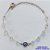 PULSEIRA NO BRUTO PRONTO PARA O BANHO(CX62) -  PULSEIRA COM CRISTAIS ACRÍLICOS E PINGENTE OLHO GREGO - TAMANHO 18CM + EXTENSOR - PESO 4GR  E FECHO LAGOSTA - BRU12568 - Imagem 1