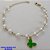 PULSEIRA NO BRUTO PRONTO PARA O BANHO - PULSEIRA TODA EM PÉROLA CORAÇÃO E PINGENTE BORBOLETA TIPO VAN CLEEF VERDE EM RESINA 10MM - TAMANHO 18CM + EXTENSOR - PESO: 4GR - BRU12582 - Imagem 1