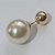 BRINCO FOLHEADO A OURO - BANHADO COM 5 MILÉSIMOS + VERNIZ DIAMOND - (BR2210D) BRINCO DE PINO COM PÉROLA  - TAMANHO 12MM - OURO029 - Imagem 2