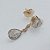 BRINCO FOLHEADO A OURO - BANHADO COM 5 MILÉSIMOS + VERNIZ DIAMOND - BRINCO DE PINO COM ZIRCÔNIA CORAÇÃO CRISTAL  E PINGENTE ZIRCÔNIA TIPO GOTA  - TAMANHO 22MM - OURO030 - Imagem 2