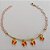 PULSEIRA NO BRUTO PRONTO PARA O BANHO(CX63) - PULSEIRA COM BORBOLETAS VERMELHAS - TAMANHO 18CM - PESO 2GR - FECHO LAGOSTA - BRU12624 - Imagem 1
