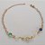PULSEIRA NO BRUTO PRONTO PARA O BANHO(CX62) - PULSEIRA COM CRISTAIS COLORIDOS - TAMANHO 18CM - PESO 2,8GR - FECHO LAGOSTA - BRU12630 - Imagem 1