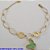 PULSEIRA NO BRUTO PRONTO PARA O BANHO -  PULSEIRA COM ELEMENTOS VAZADOS E PINGENTE BORBOLETA TIPO VAN CLEEF VERDE 15MM - TAMANHO: 18CM + EXTENSOR - PESO: 3,6GR - BRU12643 - Imagem 1