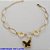 PULSEIRA NO BRUTO PRONTO PARA O BANHO -  PULSEIRA COM ELEMENTOS VAZADOS E PINGENTE BORBOLETA TIPO VAN CLEEF PRETA 15MM - TAMANHO: 18CM + EXTENSOR - PESO: 3,6GR - BRU12644 - Imagem 1