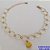PULSEIRA NO BRUTO PRONTO PARA O BANHO -  PULSEIRA COM ELEMENTOS VAZADOS REDONDOS E PINGENTE CONCHA - TAMANHO: 18CM + EXTENSOR - PESO: 2,4GR - BRU12651 - Imagem 1