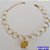 PULSEIRA NO BRUTO PRONTO PARA O BANHO -  PULSEIRA COM ELEMENTOS VAZADOS REDONDOS E PINGENTE CORAÇÃO DUPLO - TAMANHO: 18CM + EXTENSOR - PESO: 2,5GR - BRU12652 - Imagem 1