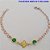 PULSEIRA NO BRUTO PRONTO PARA O BANHO - (CX64) PULSEIRA COM CRISTAIS VERDES E PINGENTE TIPO VAN CLEEF - TAMANHO 18CM + EXTENSOR - PESO 2,2GR - BRU12684 - Imagem 1
