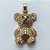 PINGENTE NO BRUTO PRONTO PARA O BANHO (CX03) - PINGENTE URSO CRAVEJADO EM MICROS ZIRCÔNIAS E COM OLHOS PRETOS - COMPOSIÇÃO: LATÃO / ZIRCÔNIA  - TAMANHO 15X24MM - PESO TOTAL 3,6GR - BRU12689 - Imagem 1