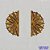 BRINCO NO BRUTO PRONTO BANHO(RO) (CX05) - BRINCO DE PINO MEIA FLOR VAZADA - TAMANHO 11X22MM - PESO TOTAL 1,8GR - BRU12708 - Imagem 1