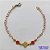 PULSEIRA NO BRUTO PRONTO PARA O BANHO - PULSEIRA COM CRISTAIS VERMELHOS E PINGENTE TIPO VAN CLEEF - TAMANHO 18CM - PESO 1,54GR - BRU12800 - Imagem 1