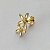 BRINCO FOLHEADO A OURO - BANHADO COM 5 MILÉSIMOS + VERNIZ DIAMOND - BRINCO DE PINO COM DUAS FLORES 10X15MM - OURO054 - Imagem 2