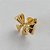 BRINCO FOLHEADO A OURO - BANHADO COM 5 MILÉSIMOS + VERNIZ DIAMOND - BRINCO DE PINO LACINHO 12X15MM - OURO055 - Imagem 2
