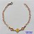 PULSEIRA NO BRUTO PRONTO PARA O BANHO(CX70) - PULSEIRA COM CRISTAIS ROSA E PINGENTE TIPO VAN CLEEF - TAMANHO 18CM - PESO 2GR - FECHO LAGOSTA - BRU12813 - Imagem 1