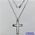 GARGANTILHA EM AÇO INOXIDÁVEL - (AÇO1012) GARGANTILHA COM CORRENTE TIJOLINHO 60CM E PINGENTE CRUCIFIXO VAZADO 31X44MM - FECHO LAGOSTA - COMPOSIÇÃO 100% AÇO INOXIDÁVEL- AÇO1028 - Imagem 1