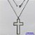 GARGANTILHA EM AÇO INOXIDÁVEL - (AÇO1012) GARGANTILHA COM CORRENTE TIJOLINHO 50CM E PINGENTE CRUCIFIXO VAZADO 28X44MM - FECHO LAGOSTA - COMPOSIÇÃO 100% AÇO INOXIDÁVEL- AÇO1029 - Imagem 1