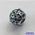 BERLOQUE EM AÇO INOXIDÁVEL(CX27) - BERLOQUE PARA PULSEIRAS TIPO PANDORA - REDONDO COM ZIRCÔNIAS AZUIS E CRISTAIS 10MM (BQ002548 C001) - COMPOSIÇÃO 100% AÇO INOXIDÁVEL - AÇO1055 - Imagem 1
