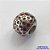 BERLOQUE EM AÇO INOXIDÁVEL (CX27) - BERLOQUE PARA PULSEIRAS TIPO PANDORA - REDONDO COM ZIRCÔNIAS VERMELHAS E CRISTAIS 10MM (BQ002548) - COMPOSIÇÃO 100% AÇO INOXIDÁVEL - AÇO1056 - Imagem 1
