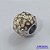 BERLOQUE EM AÇO INOXIDÁVEL (CX27) - BERLOQUE PARA PULSEIRAS TIPO PANDORA - REDONDO FLORES BEGES E ZIRCÔNIAS CRISTAIS 10MM (BQ002548 C025) - COMPOSIÇÃO 100% AÇO INOXIDÁVEL - AÇO1057 - Imagem 1