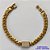 PULSEIRA NO BRUTO PRONTO PARA O BANHO (CX25) - CORRENTE 18 CM COM DETALHE CRAVEJADO EM MICROS ZIRCÔNIAS - 17,2GR - COMPOSIÇÃO: LATÃO / ZIRCÔNIA - BRU12881 - Imagem 1