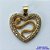 PINGENTE NO BRUTO PRONTO PARA O BANHO (CX37) - PINGENTE CORAÇÃO VAZADO COM COBRA CRAVEJADO EM MICRO ZIRCÔNIAS CRISTAIS 20X21MM - PESO TOTAL 2,6GR - COMPOSIÇÃO: LATÃO / ZIRCÔNIA - BRU0002296 - Imagem 1