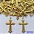 ACESSÓRIO NO BRUTO PRONTO PARA O BANHO (CX29) - ACESSÓRIO CRUCIFIXO RETICULADO 32MM (604) -  PESO TOTAL 1,7GR - COMPOSIÇÃO: 100% LATÃO - BRU0002315 - Imagem 1
