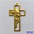 ACESSÓRIO NO BRUTO PRONTO PARA O BANHO (CX29) - ACESSÓRIO CRUCIFIXO VAZADO ROSTO CRISTO 35MM (607) -  PESO TOTAL 2GR - COMPOSIÇÃO: 100% LATÃO - BRU0002317 - Imagem 2
