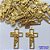 ACESSÓRIO NO BRUTO PRONTO PARA O BANHO (CX29) - ACESSÓRIO CRUCIFIXO VAZADO ROSTO CRISTO 35MM (607) -  PESO TOTAL 2GR - COMPOSIÇÃO: 100% LATÃO - BRU0002317 - Imagem 1