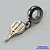 BERLOQUE EM AÇO INOXIDÁVEL (CX27)- BERLOQUE PARA PULSEIRAS TIPO PANDORA - RAQUETE BEACH TENNIS 13MM (BQ002132) - COMPOSIÇÃO 100% AÇO INOXIDÁVEL - AÇO1078 - Imagem 1