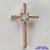 PINGENTE NO BRUTO PRONTO PARA O BANHO (CX37) - PINGENTE CRUCIFIXO CRAVEJADO EM MICROS ZIRCÔNIAS CRISTAIS E ZIRCÔNIA CRISTAL -  COMPOSIÇÃO: LATÃO / ZIRCÔNIA - TAMANHO 23X37MM - PESO TOTAL 2,8GR - BRU13025 - Imagem 1