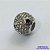 BERLOQUE EM AÇO INOXIDÁVEL (CX27) - BERLOQUE PARA PULSEIRAS TIPO PANDORA - REDONDO CRAVEJADO EM MICROS ZIRCÔNIAS E ESTRELAS 10MM (BQ002186 C001) - COMPOSIÇÃO 100% AÇO INOXIDÁVEL - AÇO1098 - Imagem 1