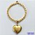 PULSEIRA NO BRUTO PRONTO PARA O BANHO - PULSEIRA COM CORRENTE QUADRADINHA 3,5MM E PINGENTE CORAÇÃO DUPLO 25MM - TAMANHO: 18CM - FECHO LAGOSTA - PESO TOTAL 13,7GR - BRU13051 - Imagem 1