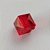 ACESSÓRIO NO BRUTO PRONTO PARA O BANHO(CX67) - CUBINHO EM ACRÍLICO VERMELHO 8MM COM FURO PASSANTE - PESO 0,4GR - BRU0002407 - Imagem 2