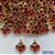 ACESSÓRIO NO BRUTO PRONTO PARA O BANHO - PINGENTE TIPO VAN CLEEF VERMELHO COM UMA ARGOLINHA - COMPOSIÇÃO: LATÃO / VIDRO - TAMANHO 8MM -  (VENDIDO POR UNIDADE) PESO TOTAL 0,5GR - BRU0002442 - Imagem 1