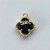 ACESSÓRIO NO BRUTO PRONTO PARA O BANHO - PINGENTE TIPO VAN CLEEF PRETO COM UMA ARGOLINHA - COMPOSIÇÃO: LATÃO / VIDRO - TAMANHO 8MM -  (VENDIDO POR UNIDADE) PESO TOTAL 0,5GR - BRU0002444 - Imagem 2