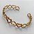 PULSEIRA (BRACELETE) NO BRUTO PRONTO PARA O BANHO (CX40)- CORAÇÕES VAZADOS COM ZIRCÔNIAS ROSAS - PESO TOTAL 10GR - BRU13105 - Imagem 2