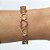 PULSEIRA (BRACELETE) NO BRUTO PRONTO PARA O BANHO (CX40)- CORAÇÕES VAZADOS COM ZIRCÔNIAS ROSAS - PESO TOTAL 10GR - BRU13105 - Imagem 1