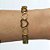 PULSEIRA (BRACELETE) NO BRUTO PRONTO PARA O BANHO (CX40) - CORAÇÕES VAZADOS COM ZIRCÔNIAS PRETAS - PESO TOTAL 10GR - BRU13108 - Imagem 1