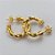 BRINCO FOLHEADO A OURO - BANHADO COM 5 MILÉSIMOS + VERNIZ DIAMOND - (ARD6508) BRINCO DE ARGOLA TORCIDA 2,5X18MM - OURO057 - Imagem 2
