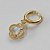 BRINCO FOLHEADO A OURO - BANHADO COM 5 MILÉSIMOS + VERNIZ DIAMOND - (BA989D) BRINCO ARGOLINHA DE PRESSÃO COM TREVO TIPO VAN CLEFF EM VIDRO CRISTAL 10MM - OURO058 - Imagem 2