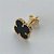 BRINCO FOLHEADO A OURO - BANHADO COM 5 MILÉSIMOS + VERNIZ DIAMOND - (BR2216D) BRINCO DE PINO COM TREVO TIPO VAN CLEFF PRETO 10MM - OURO059 - Imagem 2