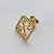 BRINCO FOLHEADO A OURO - BANHADO COM 5 MILÉSIMOS + VERNIZ DIAMOND - (BR67)) BRINCO DE PINO QUADRADO CRAVEJADO EM MICROS ZIRCÔNIAS COM ESTRELAS 11MM - OURO062 - Imagem 2