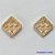BRINCO FOLHEADO A OURO - BANHADO COM 5 MILÉSIMOS + VERNIZ DIAMOND - (BR67)) BRINCO DE PINO QUADRADO CRAVEJADO EM MICROS ZIRCÔNIAS COM ESTRELAS 11MM - OURO062 - Imagem 1